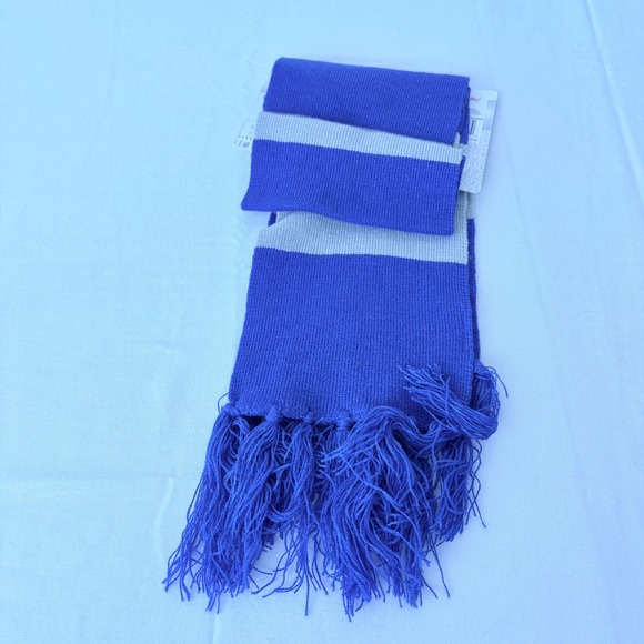 Harry Potter Ravenclaw Scarf Wizarding World Adult Knit Blue Grey Fringe New - Picture 3 of 5